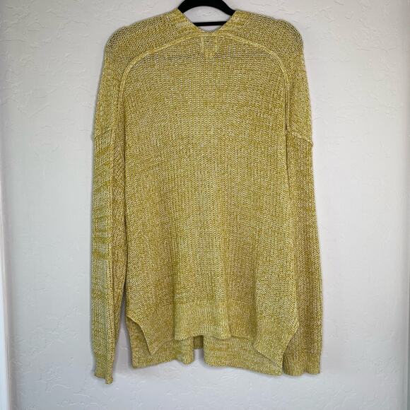 Urban Outfitters BDG Harper Yellow Marled Longline Button Up Cardigan Medium - Picture 10 of 11